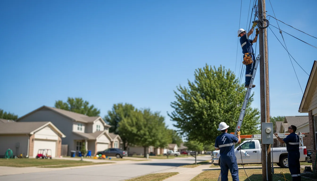 Residential electrician providing installation services in Hunter, KS